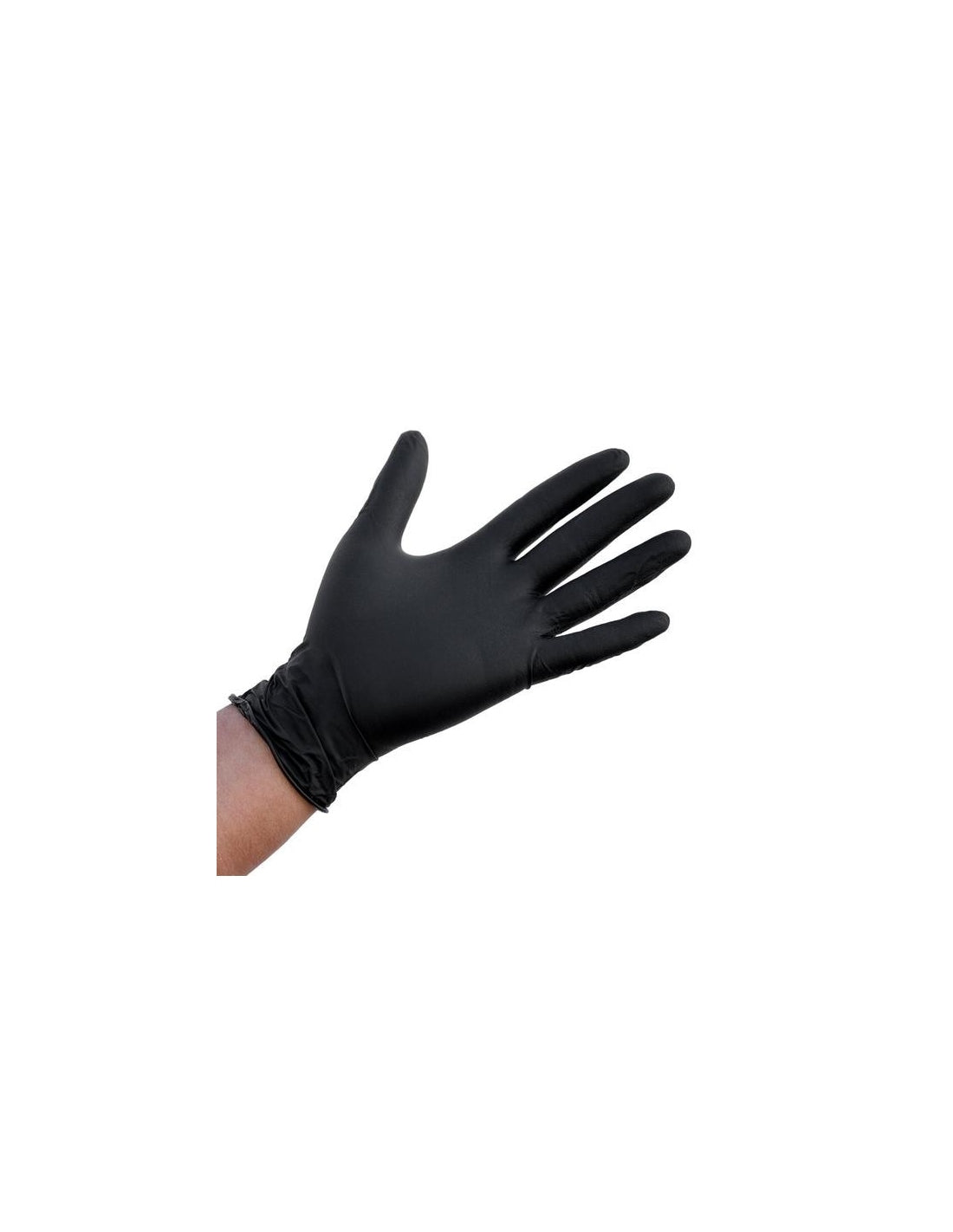 Powder-free black nitrile gloves