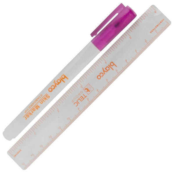 Sterile marker, with flexible ruler