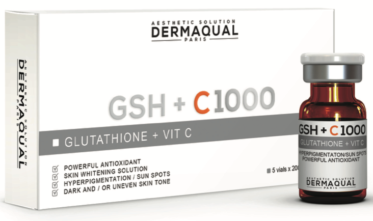 Dermaqual cu glutation (GSH) și vitamina C (C1000) – Mezoterapie, 1x1000mg
