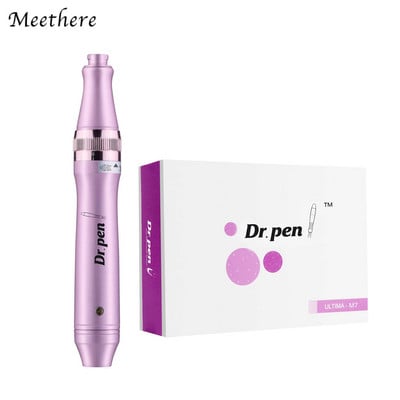 Aparat masaj facial dermapen, dr pen m7 pentru regenerarea pielii, 2 capete cu 12 ace din titan