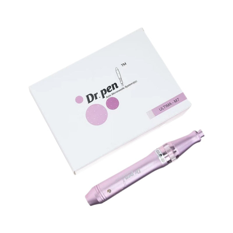 Aparat masaj facial dermapen, dr pen m7 pentru regenerarea pielii, 2 capete cu 12 ace din titan